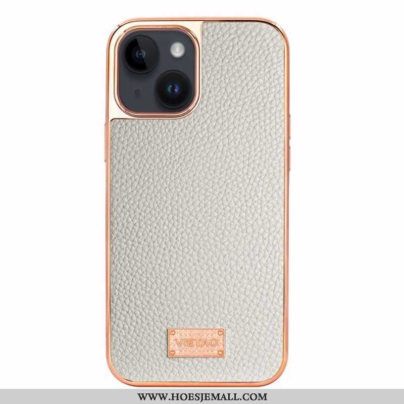 Hoesje voor iPhone 14 Plus Vietao Lychee Leereffect