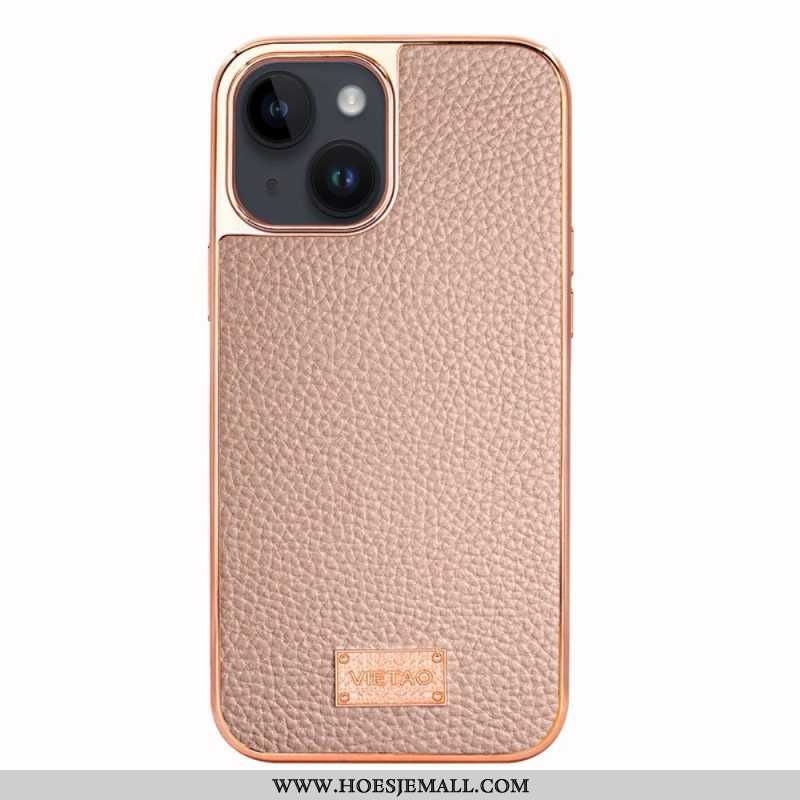 Hoesje voor iPhone 14 Plus Vietao Lychee Leereffect