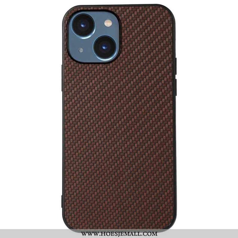 Hoesje voor iPhone 14 Plus Koolstofvezel Textuur