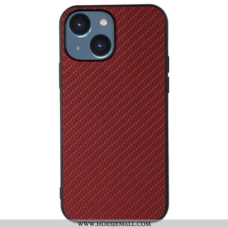 Hoesje voor iPhone 14 Plus Koolstofvezel Textuur