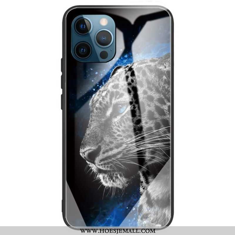 Hoesje voor iPhone 14 Pro Max Tijger Gehard Glas