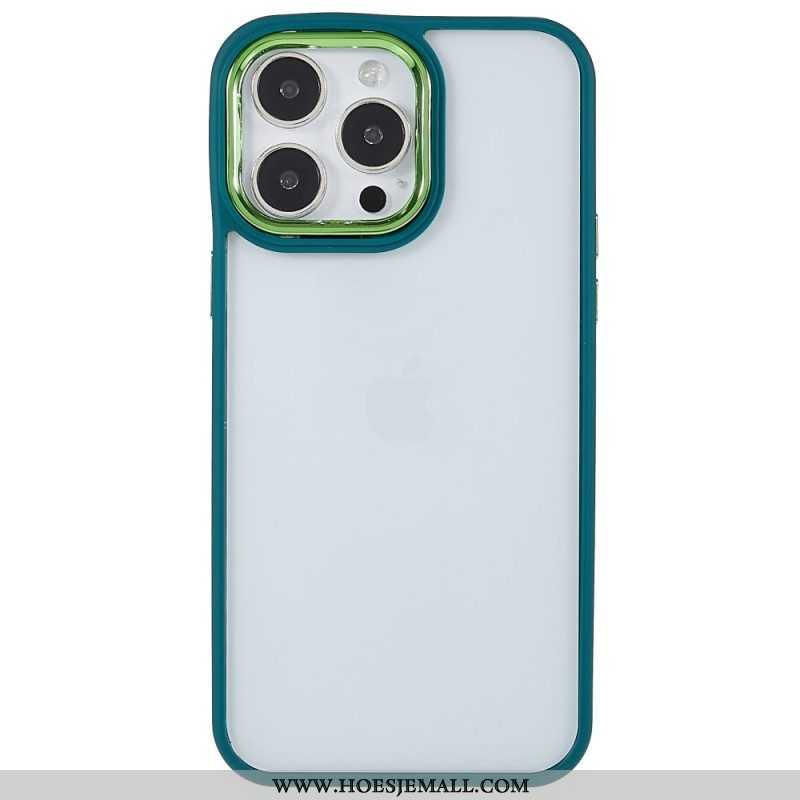 Hoesje voor iPhone 14 Pro Max Transparant Gekleurde Randen