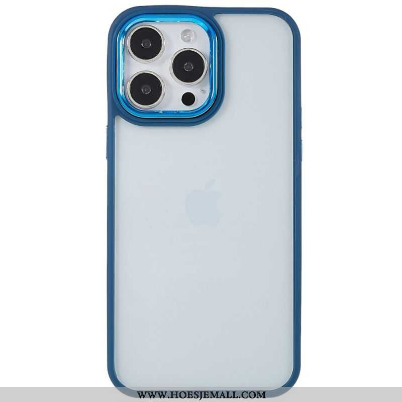 Hoesje voor iPhone 14 Pro Max Transparant Gekleurde Randen