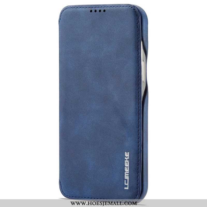 Bescherming Hoesje voor iPhone 14 Pro Max Folio-hoesje Lc.imeeke Ledereffect