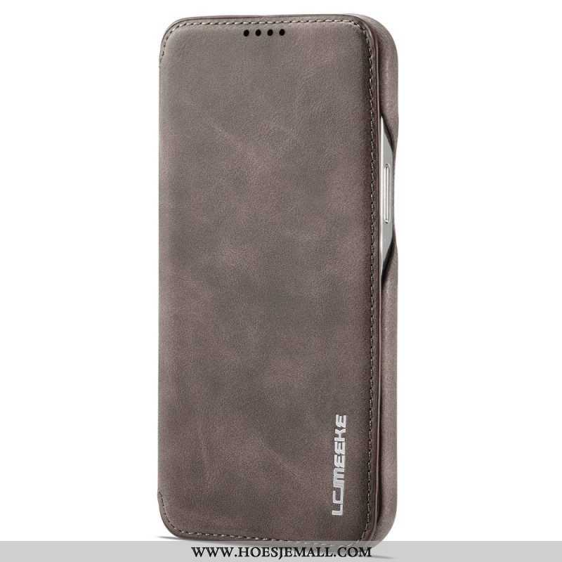 Bescherming Hoesje voor iPhone 14 Pro Max Folio-hoesje Lc.imeeke Ledereffect