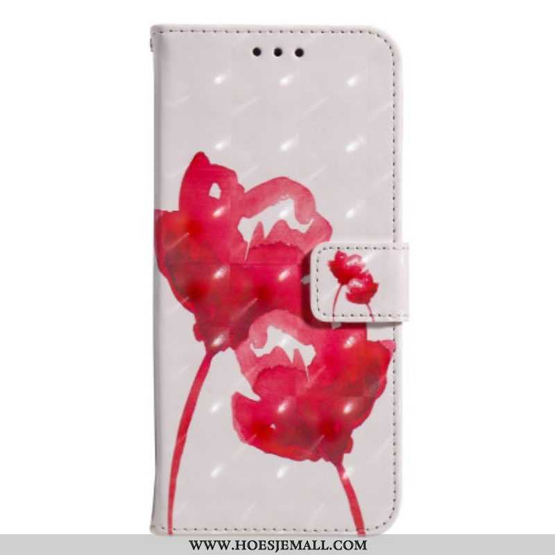 Hoesje Folio-hoesje voor iPhone 14 Pro Max Aquarel Papaver