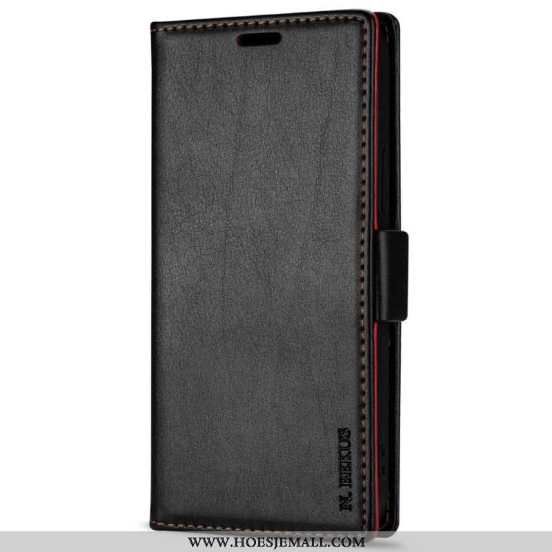 Flip Case voor iPhone 14 Pro Max Ln.bekus Ledereffect