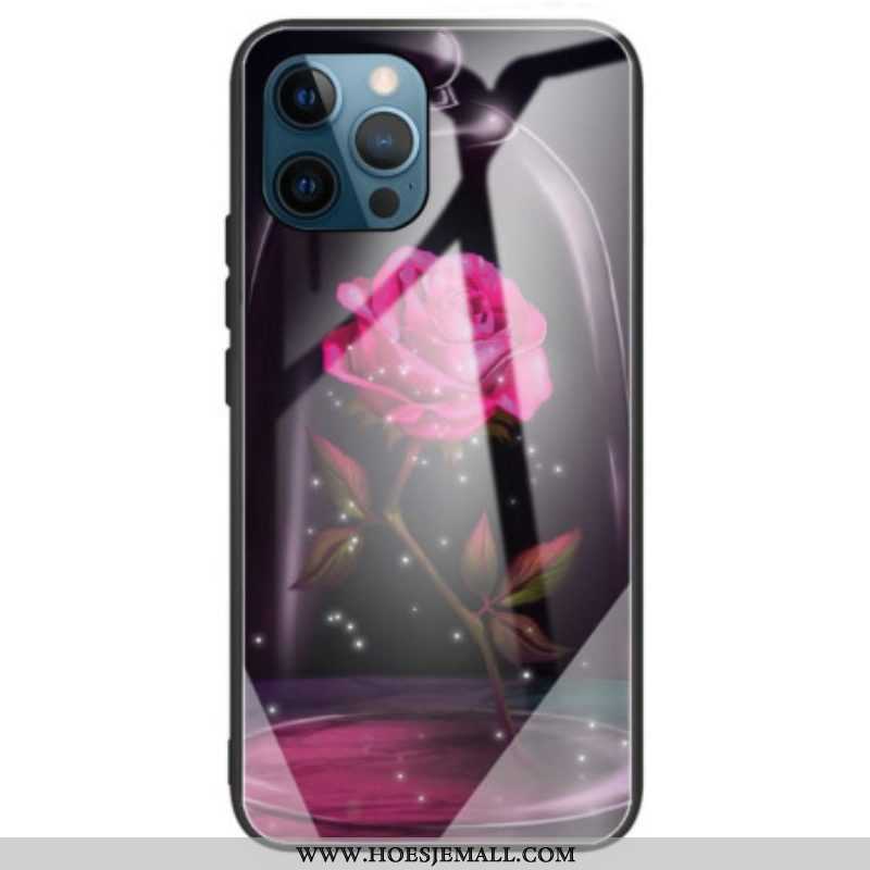 Hoesje voor iPhone 14 Pro Max Roze Gehard Glas