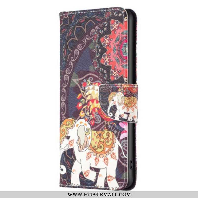 Folio-hoesje voor iPhone 14 Pro Max Indische Olifant