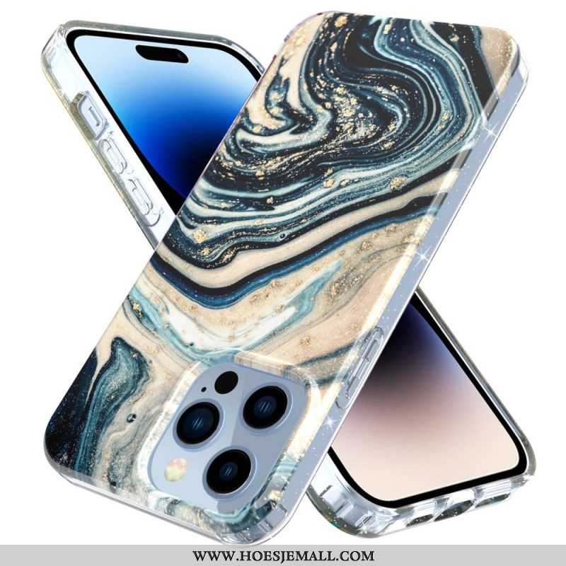 Hoesje voor iPhone 14 Pro Max Enkel Marmer