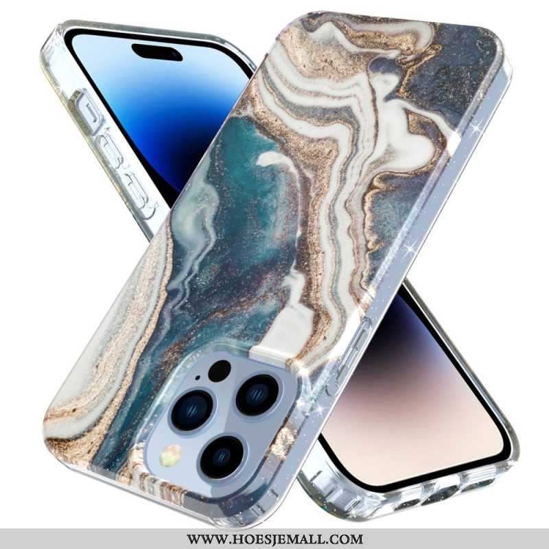 Hoesje voor iPhone 14 Pro Max Enkel Marmer