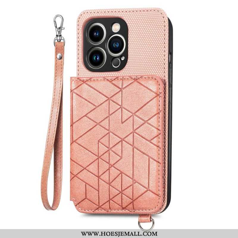 Hoesje voor iPhone 14 Pro Max Portemonnee Leren Portemonnee & Lanyard