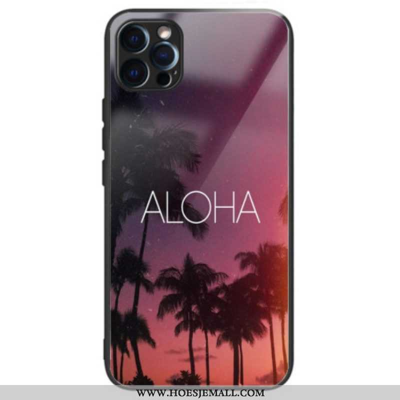 Hoesje voor iPhone 14 Pro Max Aloha Gehard Glas