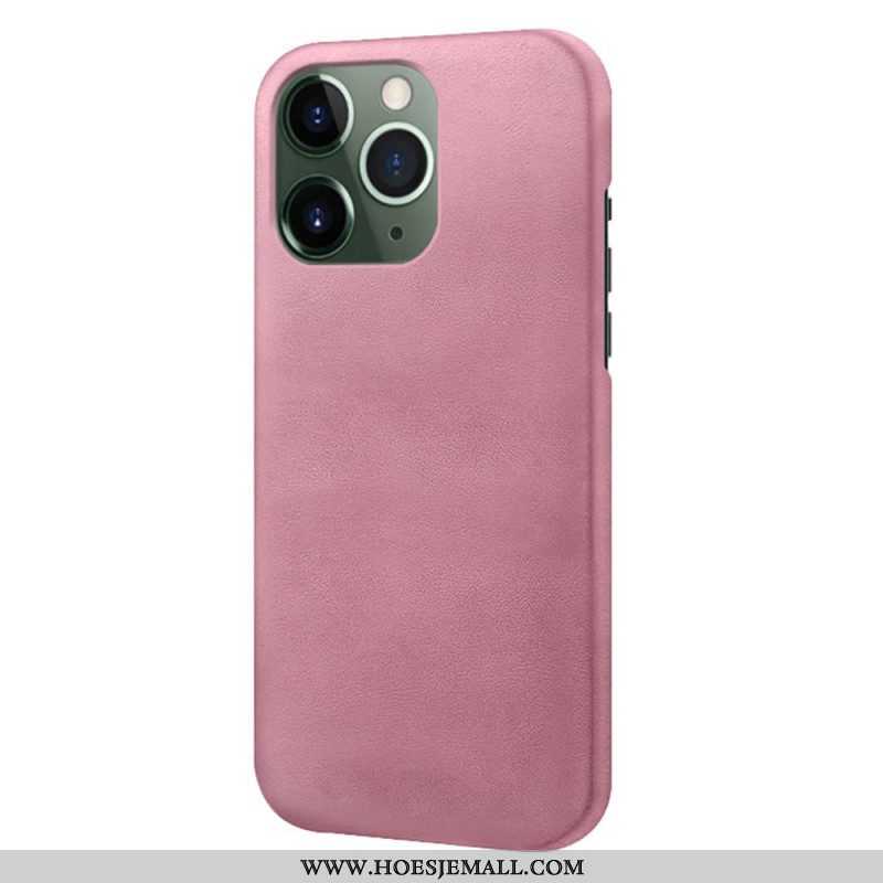 Hoesje voor iPhone 14 Pro Max Leer-effect