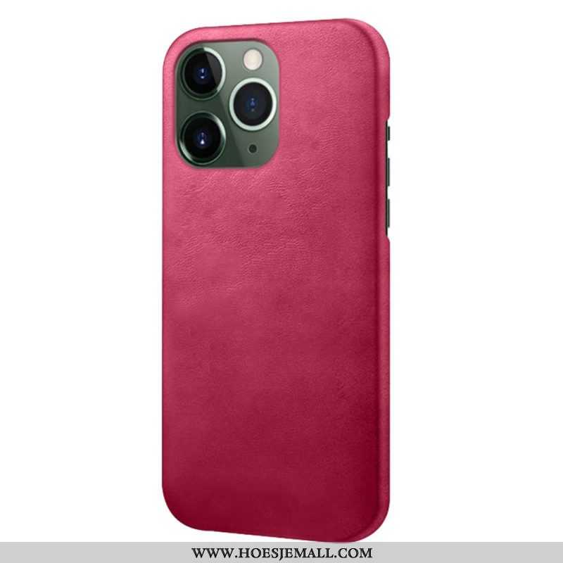 Hoesje voor iPhone 14 Pro Max Leer-effect