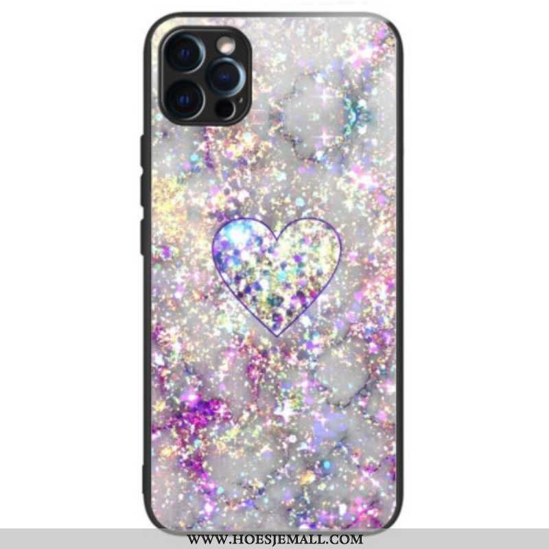 Hoesje voor iPhone 14 Pro Max Hart Van Gehard Glas