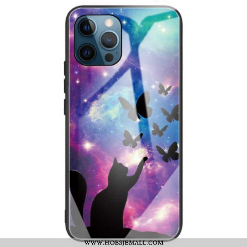 Hoesje voor iPhone 14 Pro Max Star Cat Gehard Glas