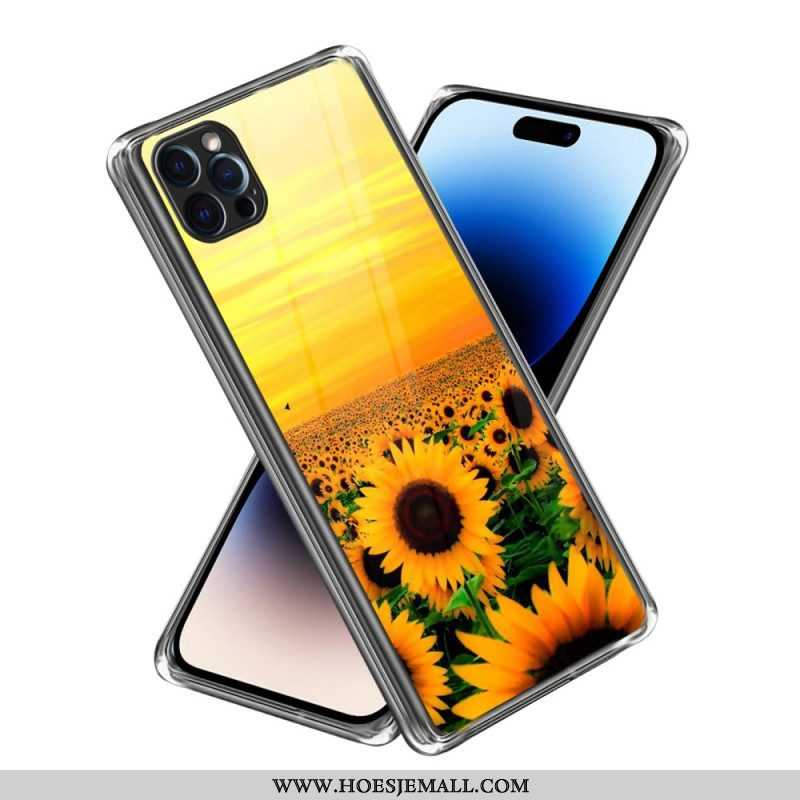 Hoesje voor iPhone 14 Pro Max Intense Zonnebloemen