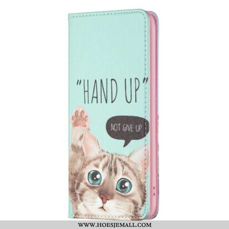 Bescherming Hoesje voor iPhone 14 Pro Max Folio-hoesje Hand Omhoog