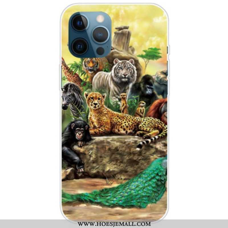 Hoesje voor iPhone 14 Pro Max Safari-dieren