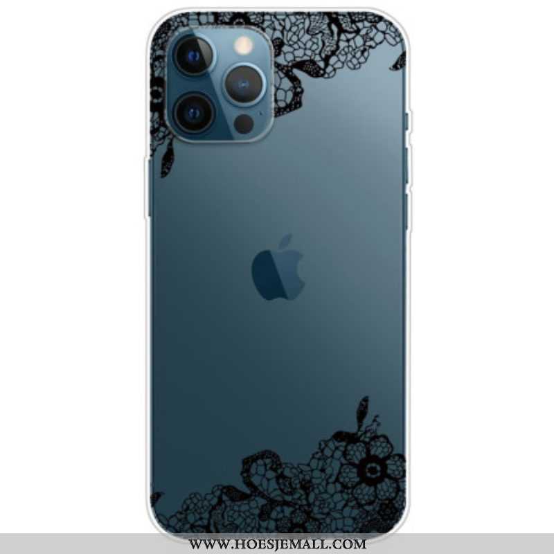 Hoesje voor iPhone 14 Pro Naadloos Kant