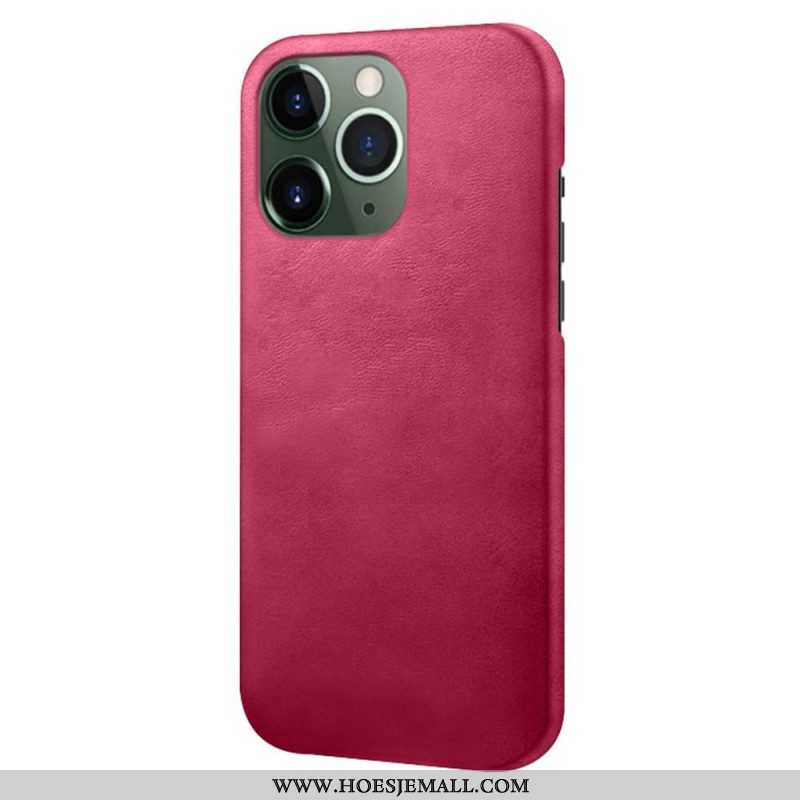 Hoesje voor iPhone 14 Pro Leer-effect