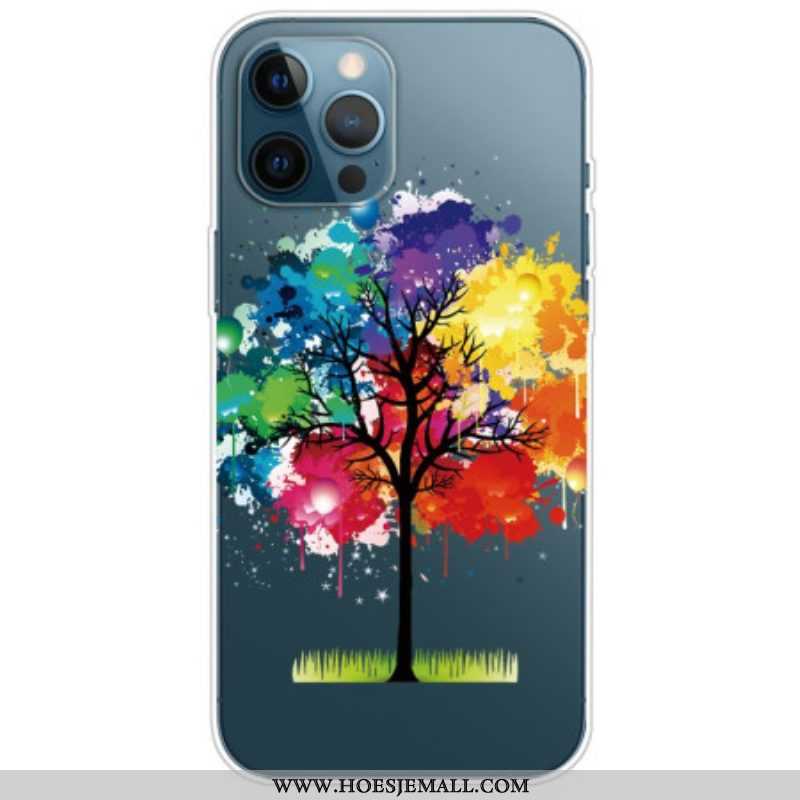 Telefoonhoesje voor iPhone 14 Pro Naadloze Aquarel Boom