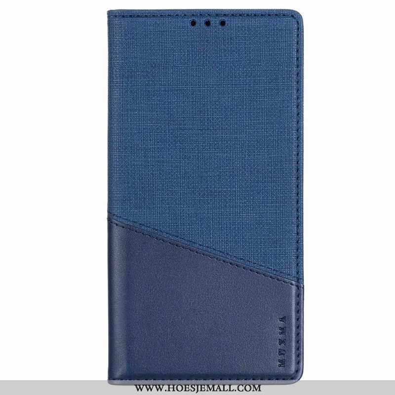 Bescherming Hoesje voor iPhone 14 Pro Folio-hoesje Rfid-canvasstijl