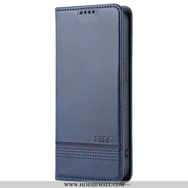 Bescherming Hoesje voor iPhone 14 Pro Folio-hoesje Azns Leerstyling