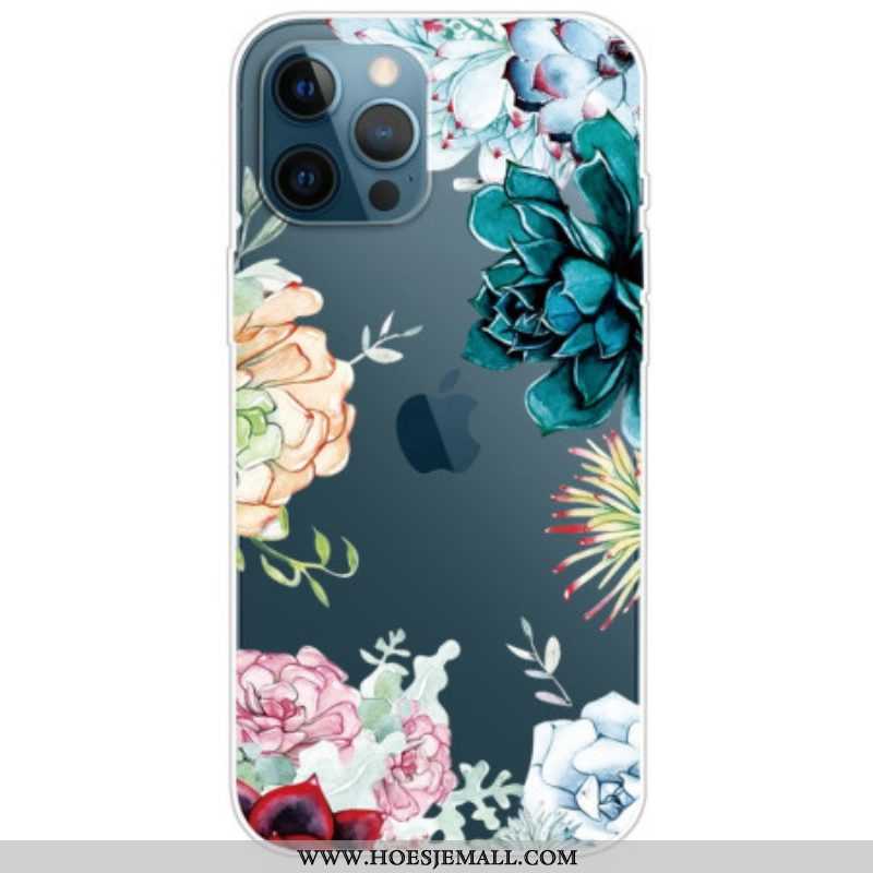 Hoesje voor iPhone 14 Pro Naadloze Aquarel Bloemen