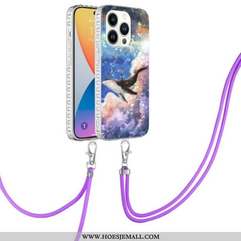 Hoesje voor iPhone 14 Pro Gestileerde Walvis