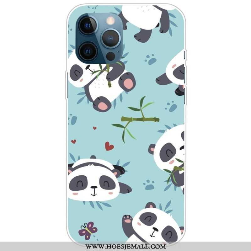 Hoesje voor iPhone 14 Pro Stelletje Panda's