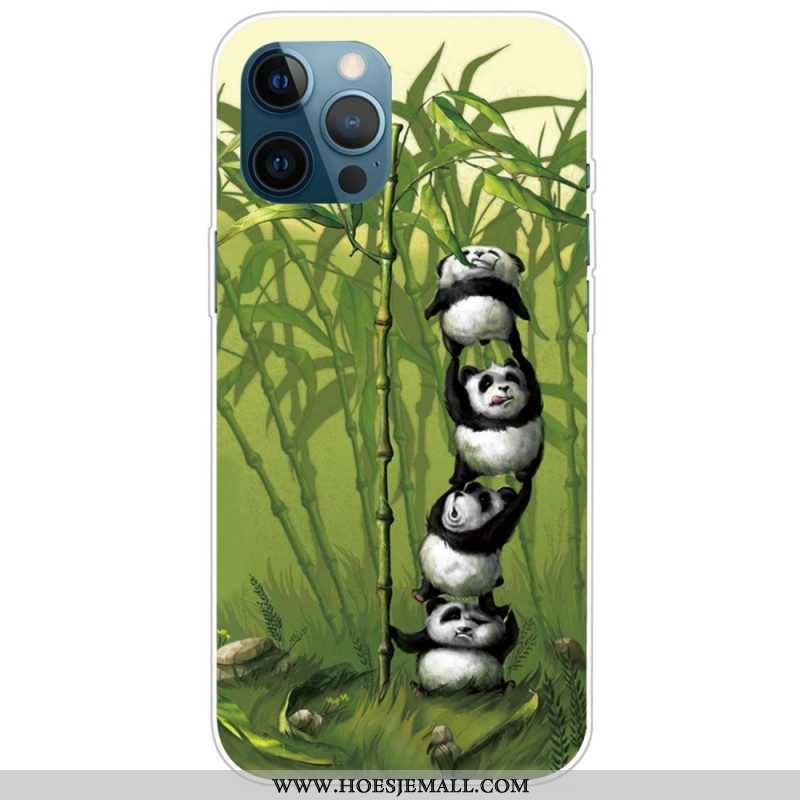 Hoesje voor iPhone 14 Pro Stelletje Panda's