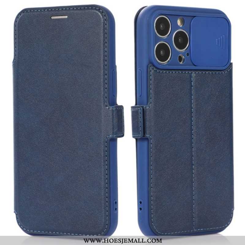 Bescherming Hoesje voor iPhone 14 Pro Folio-hoesje Camerabescherming Met Ritssluiting