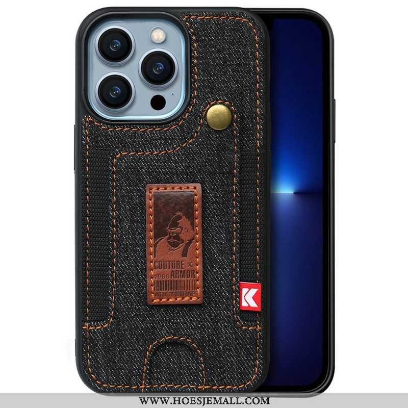 Telefoonhoesje voor iPhone 14 Pro Kaarthouder En Jeansriem