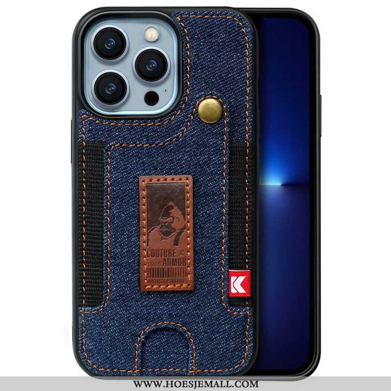 Telefoonhoesje voor iPhone 14 Pro Kaarthouder En Jeansriem