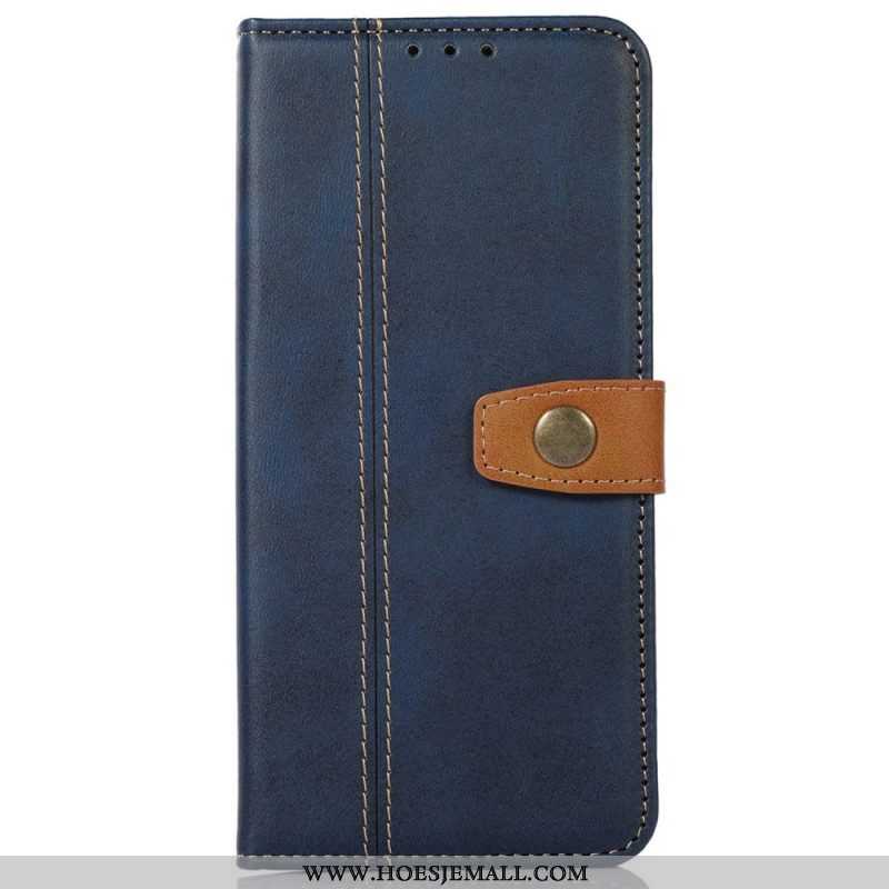 Leren Hoesje voor iPhone 14 Pro Geweven Band