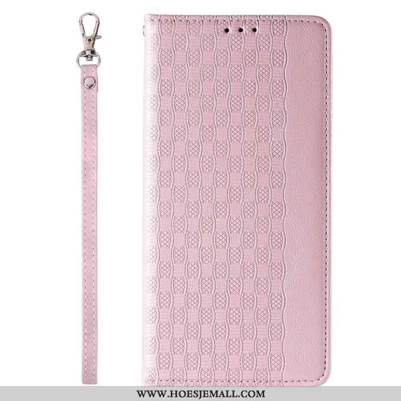 Bescherming Hoesje voor iPhone 14 Pro Met Ketting Folio-hoesje Vintage Bandjes