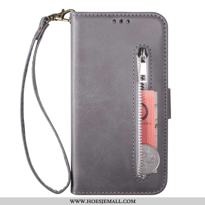 Folio-hoesje voor iPhone 14 Pro Met Ketting Lanyard Portemonnee