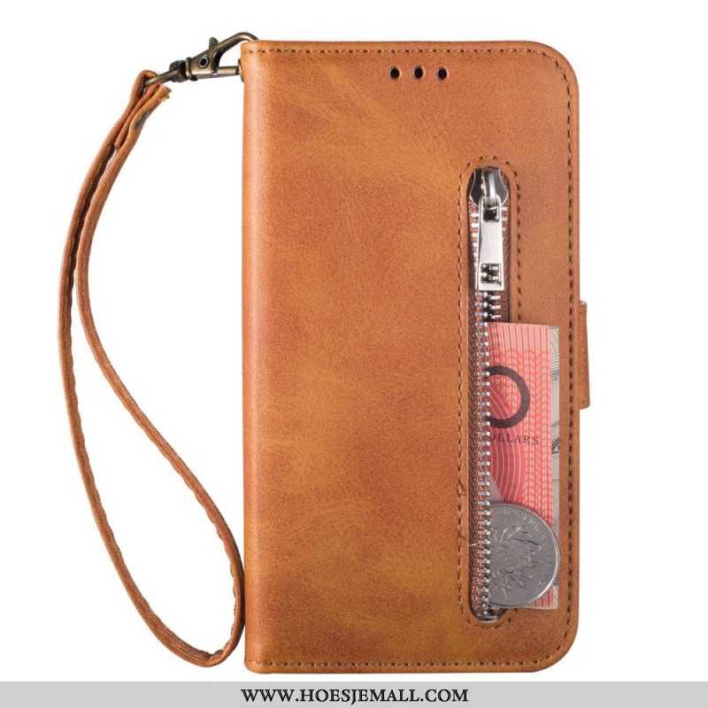 Folio-hoesje voor iPhone 14 Pro Met Ketting Lanyard Portemonnee