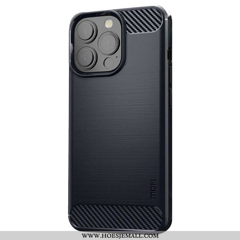 Telefoonhoesje voor iPhone 14 Pro Mofi Geborsteld Koolstofvezel