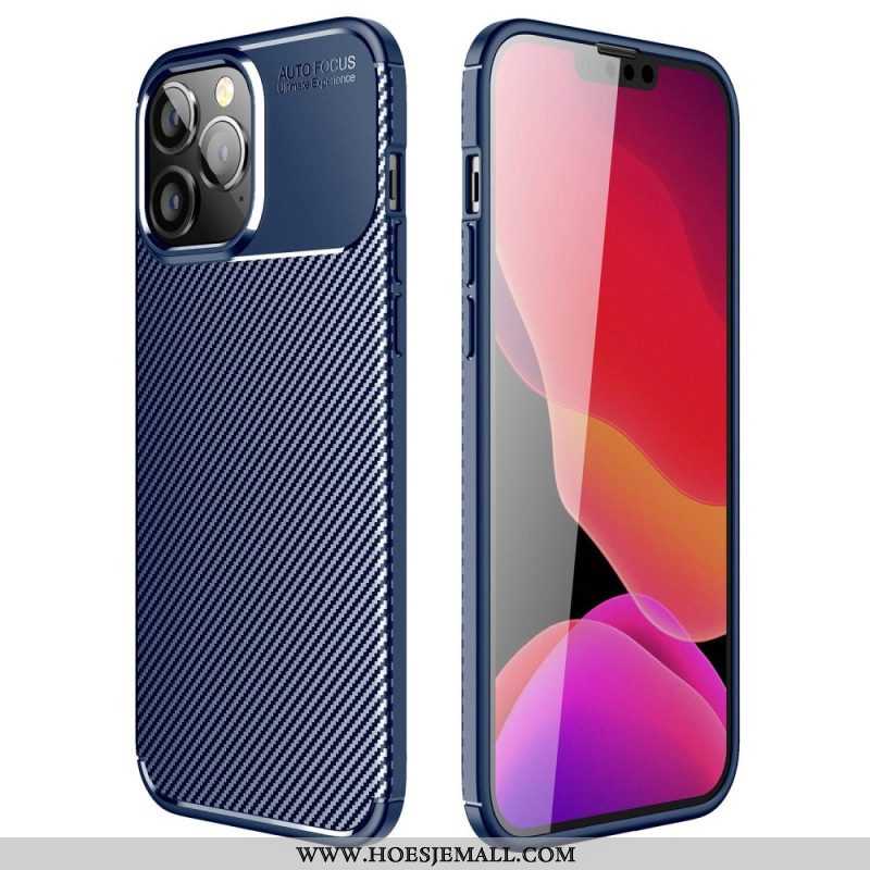 Hoesje voor iPhone 14 Pro Flexibele Koolstofvezel