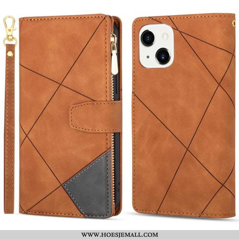 Folio-hoesje voor iPhone 14 Met Ketting Riemgeometrie