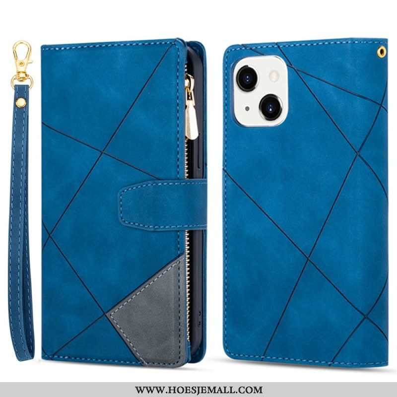 Folio-hoesje voor iPhone 14 Met Ketting Riemgeometrie