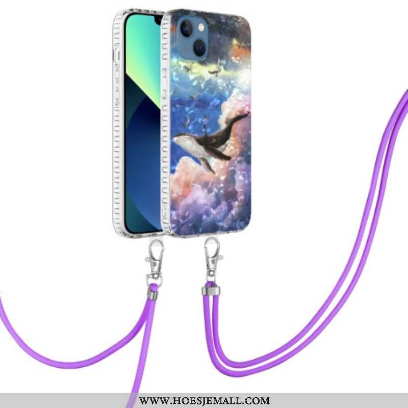 Hoesje voor iPhone 14 Gestileerde Walvis