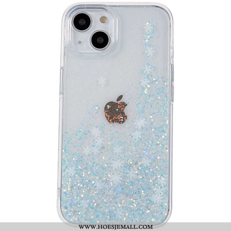 Hoesje voor iPhone 14 Pailletten Vlokken