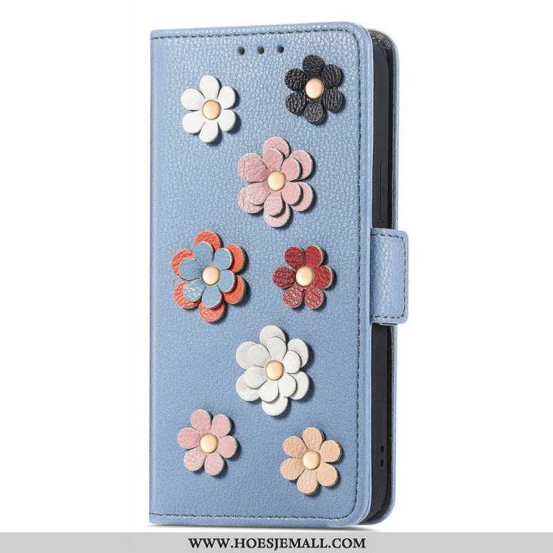 Folio-hoesje voor iPhone 14 Decoratieve Bloemen