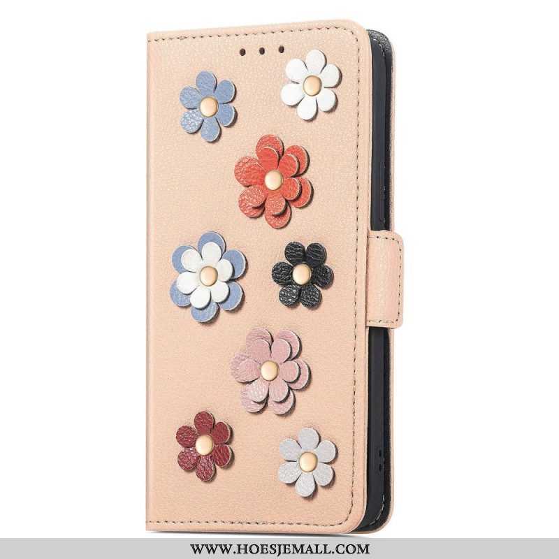 Folio-hoesje voor iPhone 14 Decoratieve Bloemen