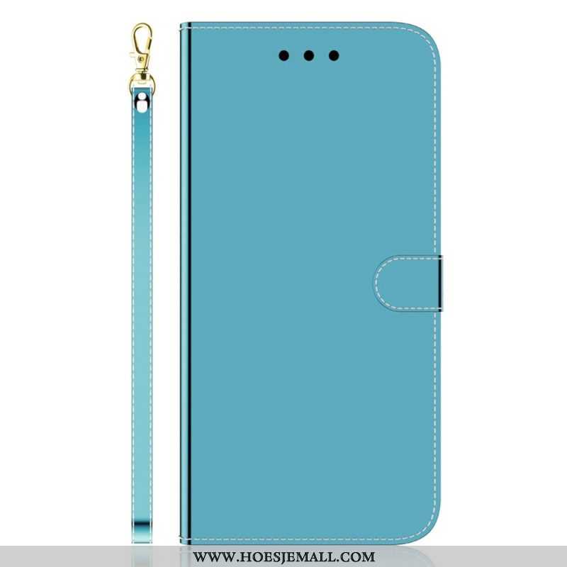 Leren Hoesje voor iPhone 14 Spiegelhoes Van Imitatieleer