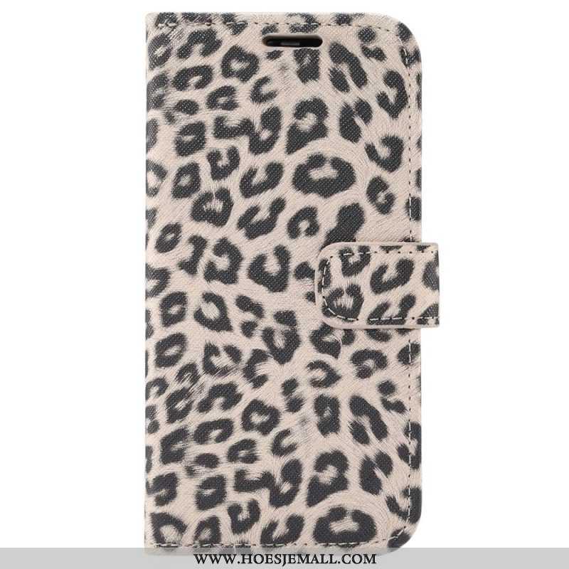 Folio-hoesje voor iPhone 14 Luipaard